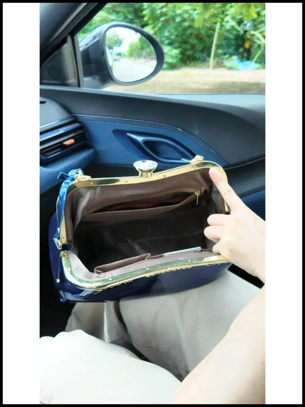 Glossy Patent Faux Leather Top Handle Tote Evening Bag Satchel Purse Women